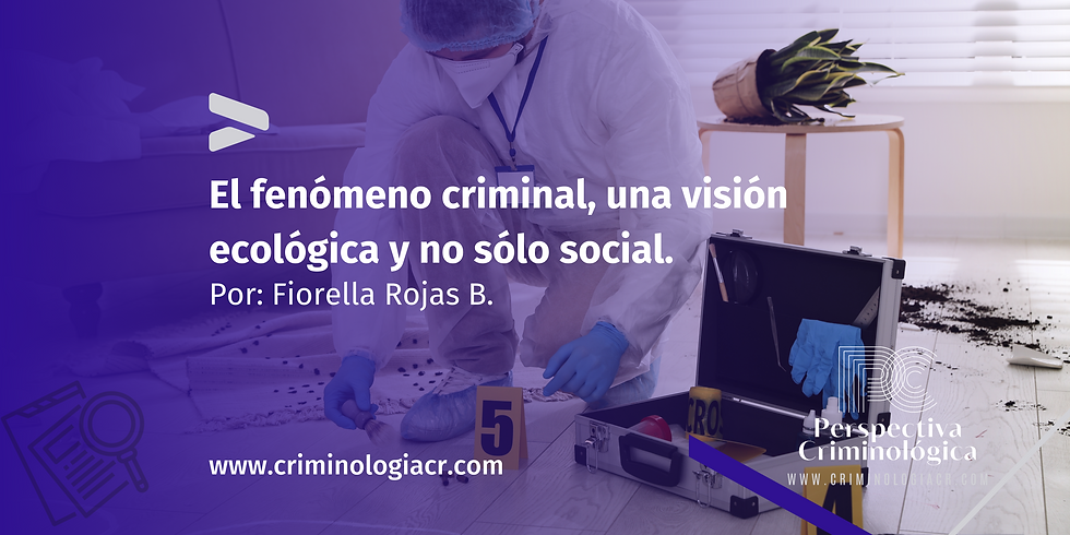 El fenómeno criminal, una visión ecológica y no sólo social.