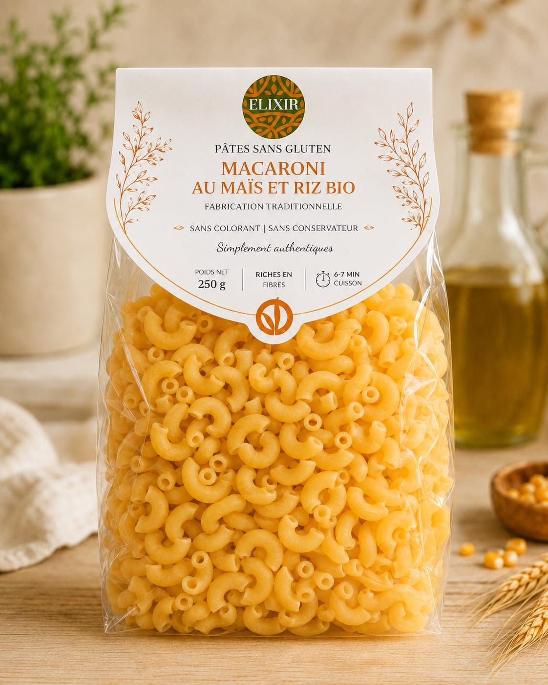 MACARONNI SANS GLUTEN BIO 250 GR