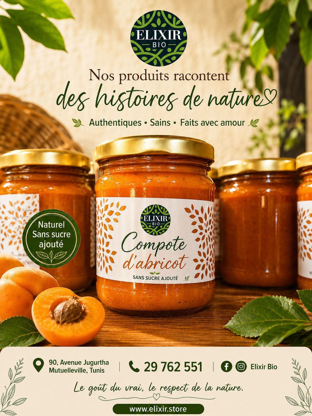 CONFITURE D'ABRICOT BIO 220G