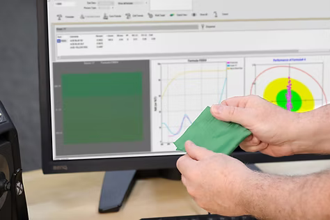 Linen fabric quality control process at a certified textile manufacturing facility in India