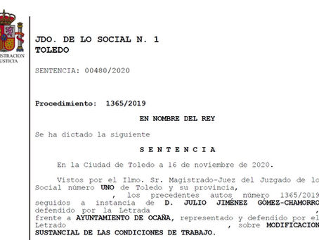Sentencia a favor del Ayuntamiento de Ocaña