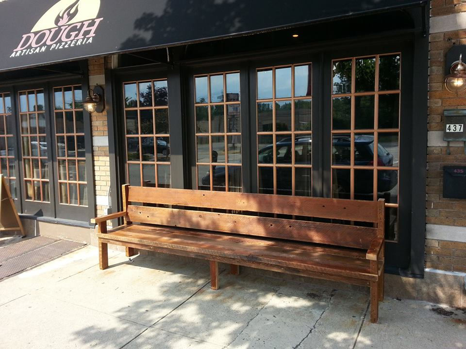 10 foot bench for Dough Pizzeria