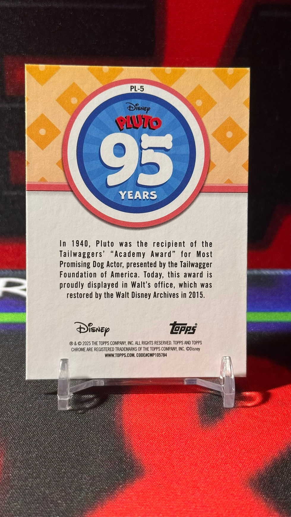 Miniatura: Topps chrome Disney - Pluto#PL-5