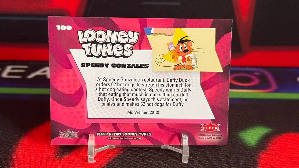 Thumbnail: 2024 Fleer Retro Looney Tunes - Speedy Gonzales #100