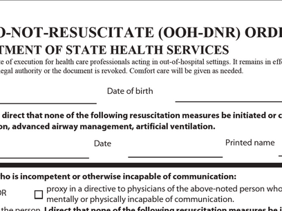 SB 11 proposes to regulate inpatient Do-Not-Resuscitate orders