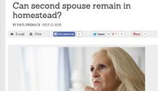 Can Second Spouse Remain in Homestead?