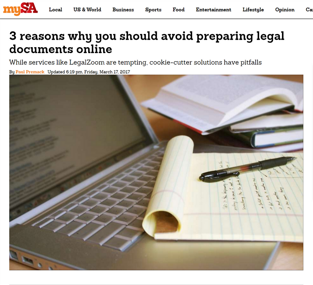 3 reasons why you should avoid preparing legal documents online - Paul ...