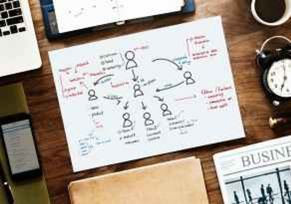 white paper with people diagram print