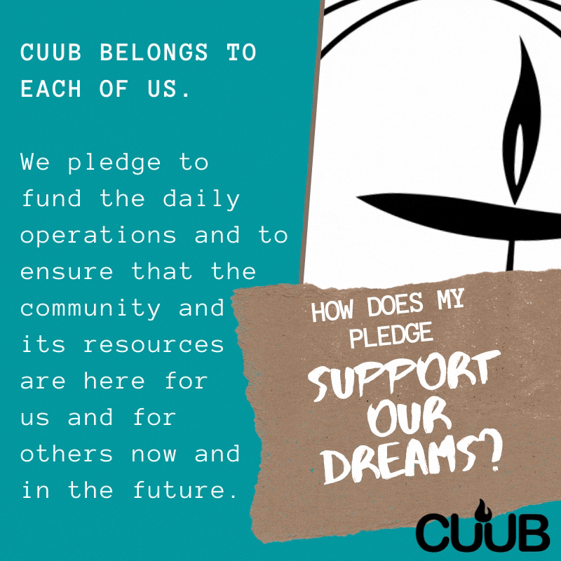 Join in with your CUUB community as we come together for our Annual Stewardship Drive. Final chance! Join us for a Cottage Meeting Sunday. content media