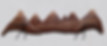 Thumbnail: 27" inch wide Black Walnut double guitar wall hanger