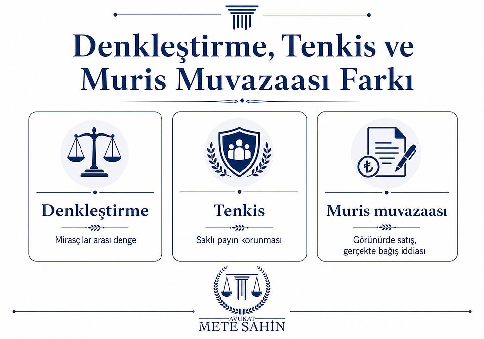 Mirasta denkleştirme tenkis ve muris muvazaası arasındaki farklar