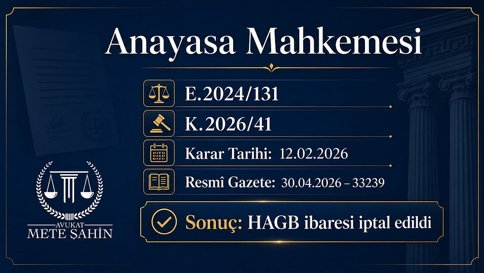 AYM E.2024/131 K.2026/41 kararının HAGB ve lisansüstü öğrenim kıdemi bakımından özeti