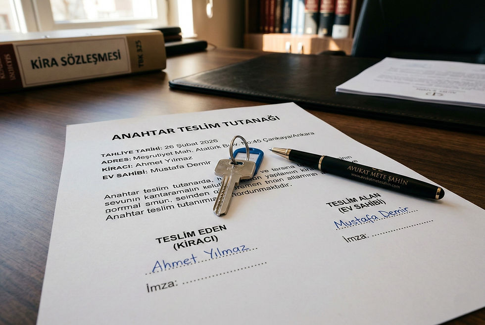 Erken tahliyede anahtar teslim tutanağı ve kiracının ispat yükü