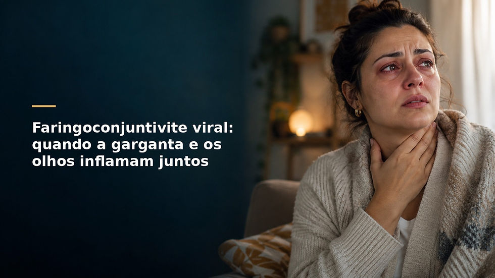 Faringoconjuntivite viral: quando a garganta e os olhos inflamam juntos