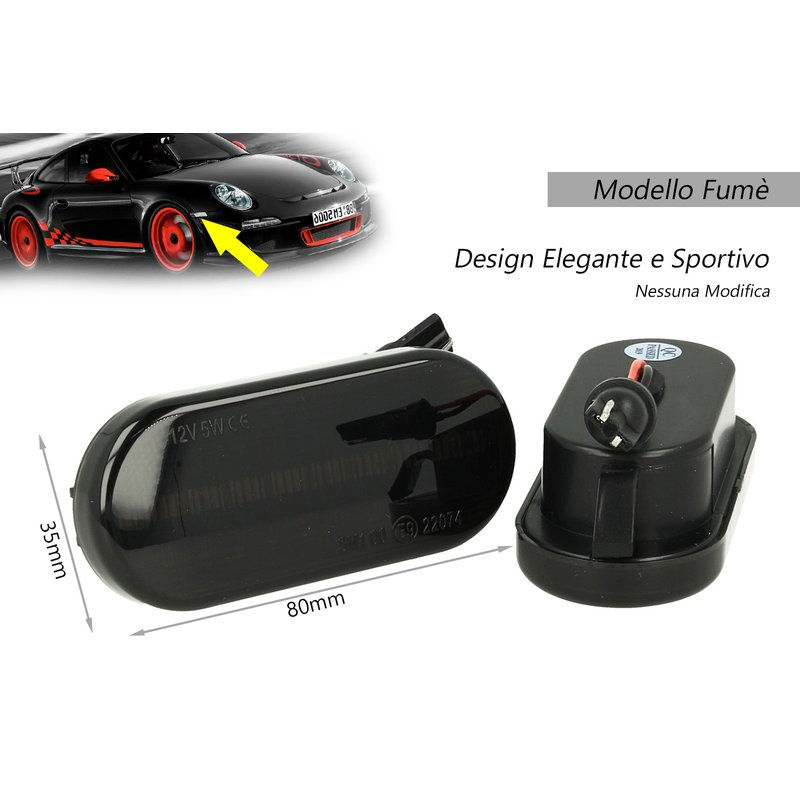 Kit Freccia Laterale a Led Side Marker Dinamica Lente Fume Ford Focus MK2 C-Max