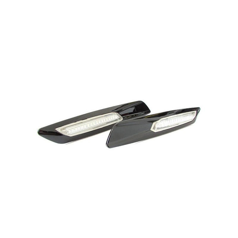 Kit Freccia Laterale a Led Side Marker Nero Cromato Lente Trasparente BMW E81 E8