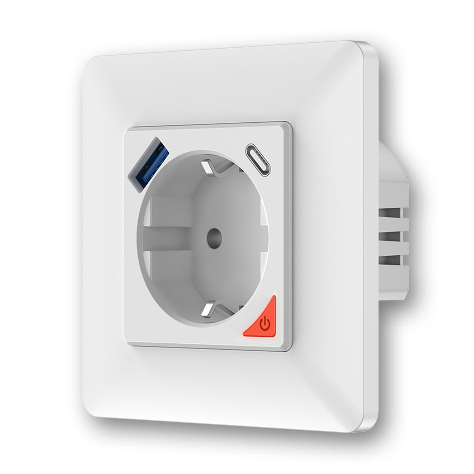 Presa Schuko Wifi Con Caricatore USB C PD 20W+ USB-A 3,0 Per Supporto Tedesco Fr