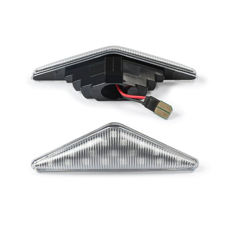 Kit Freccia Laterale a Led Side Marker Lente Trasparente Luce Bianco Per Ford Fo