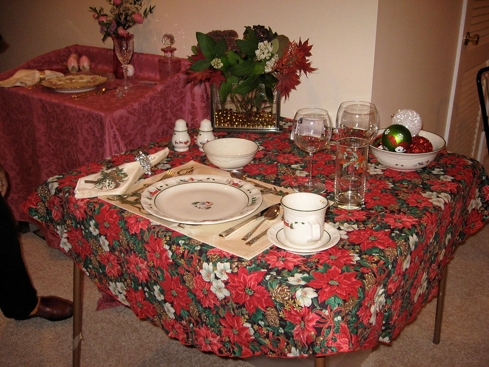 Deborah Determan's holiday table setting