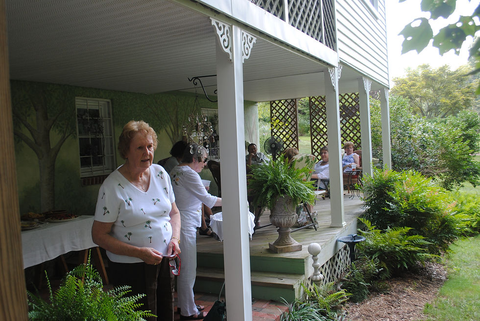 Esther Neckere and group enjoying the da
