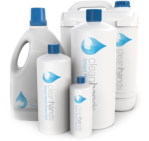 Waterless Solutions - cleanhands-bottles
