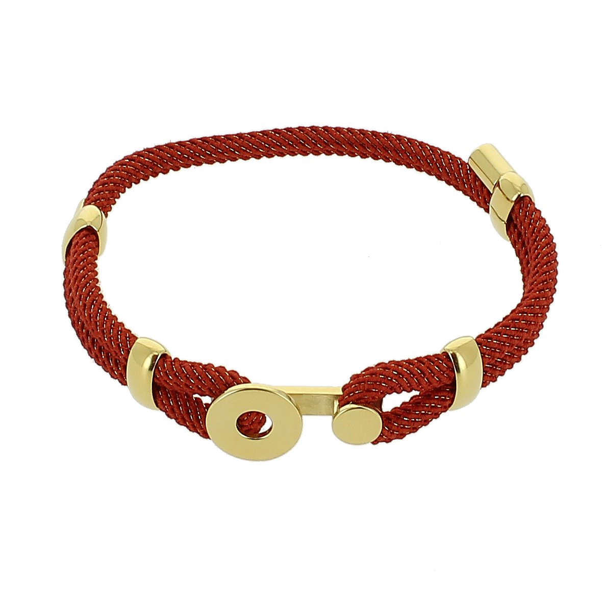 Bracelet fermoir rond lurex