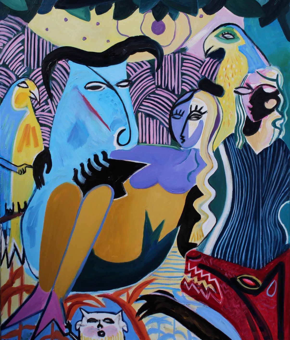 Maciej Cieśla, Faun i Jagoda, 2025, 120x100, olej na płótnie