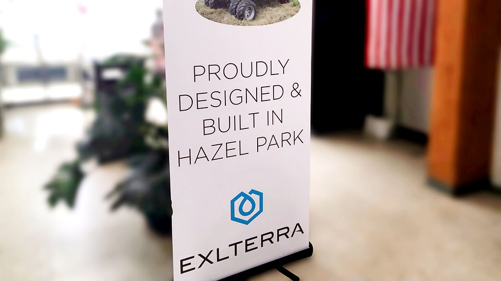A banner reading "Proudly Designed & Built in Hazel Park"