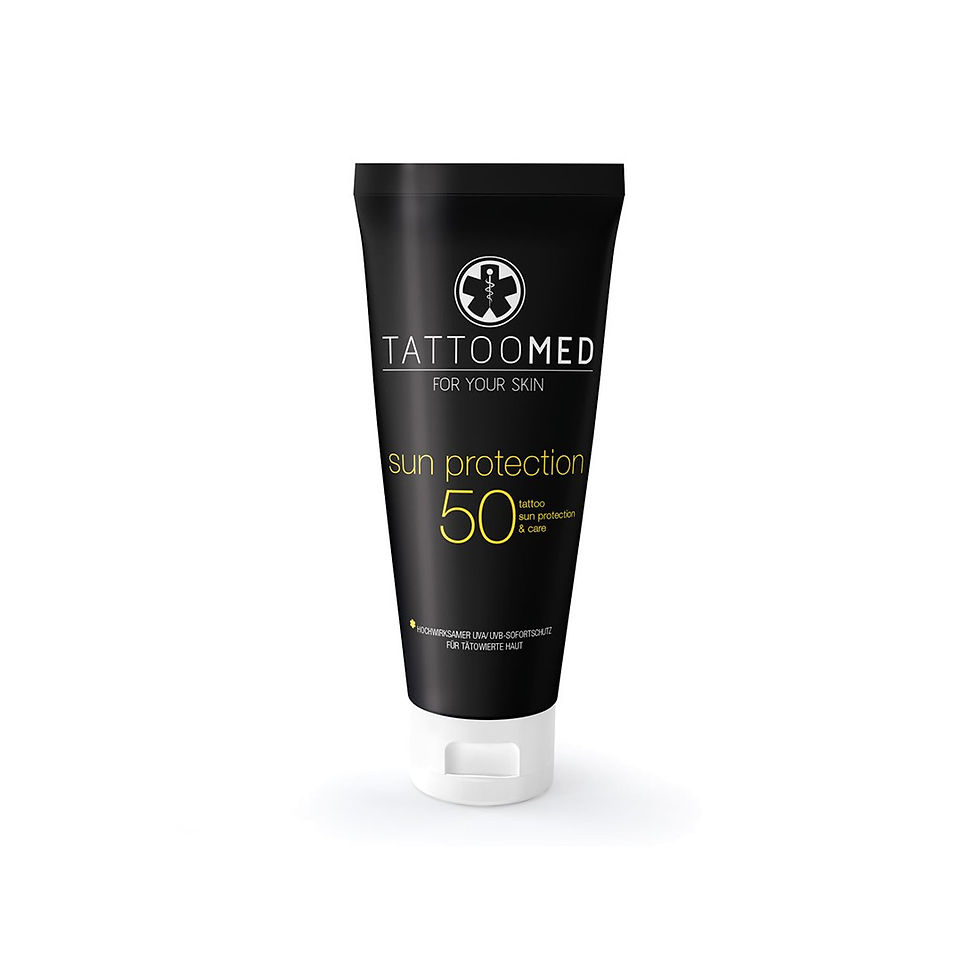 Creme com proteção solar para tatuagens