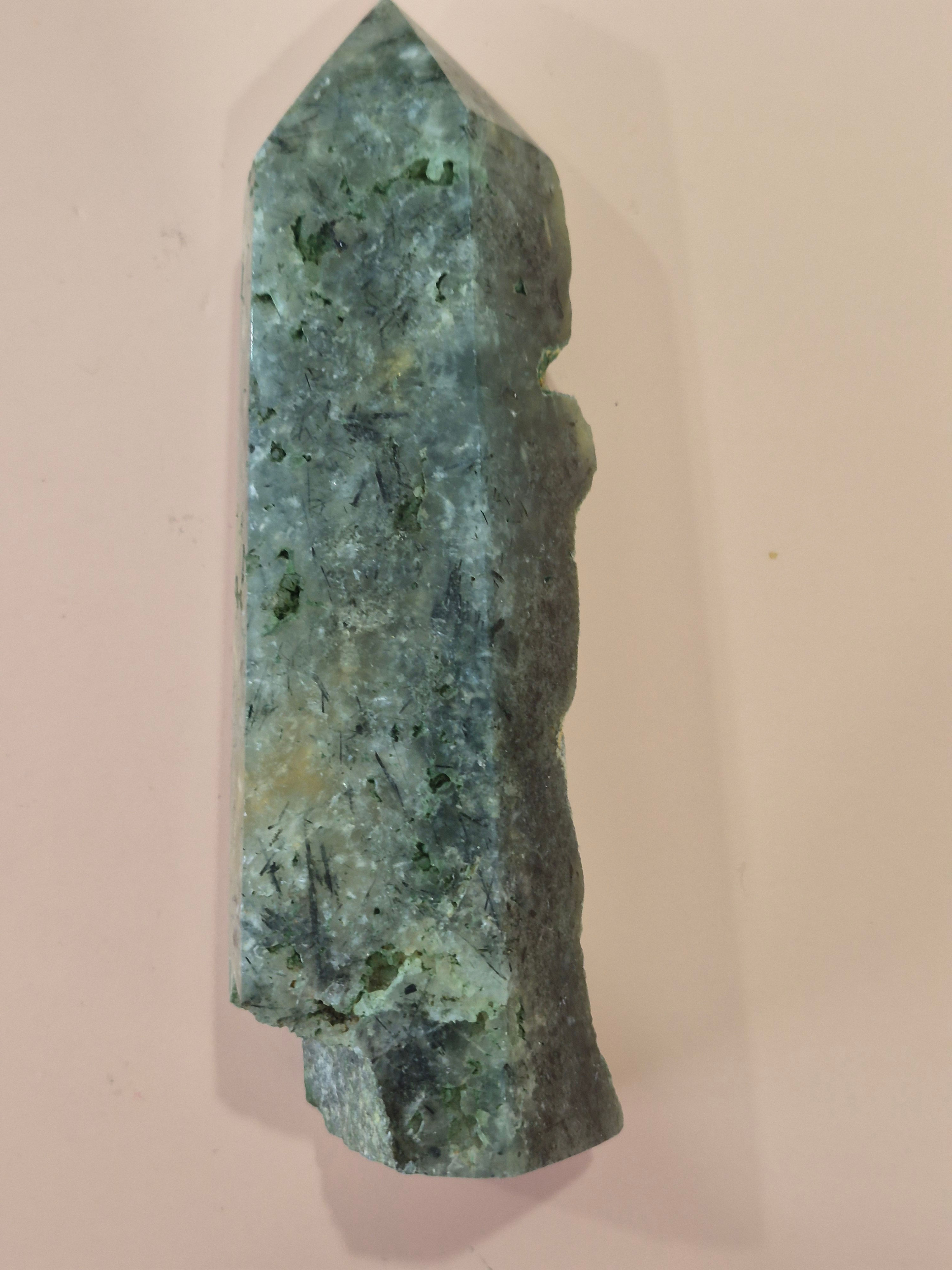 Prehnite (With Epidote and Actinolite)
