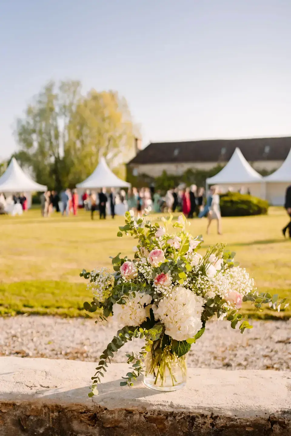 Le bouquet de la mariée au Château de Villiers à Essay dans l'Orne