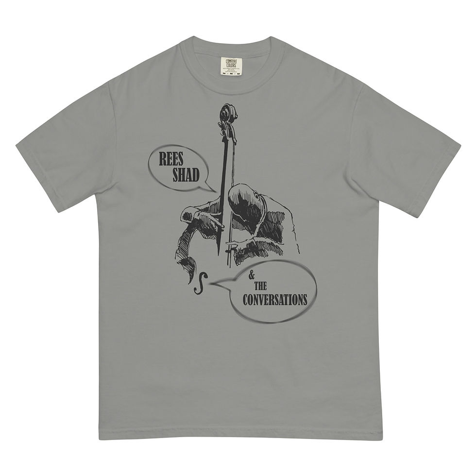 Thumbnail: R S & The Conversations Upright Bass Logo on Unisex heavyweight t-shirt