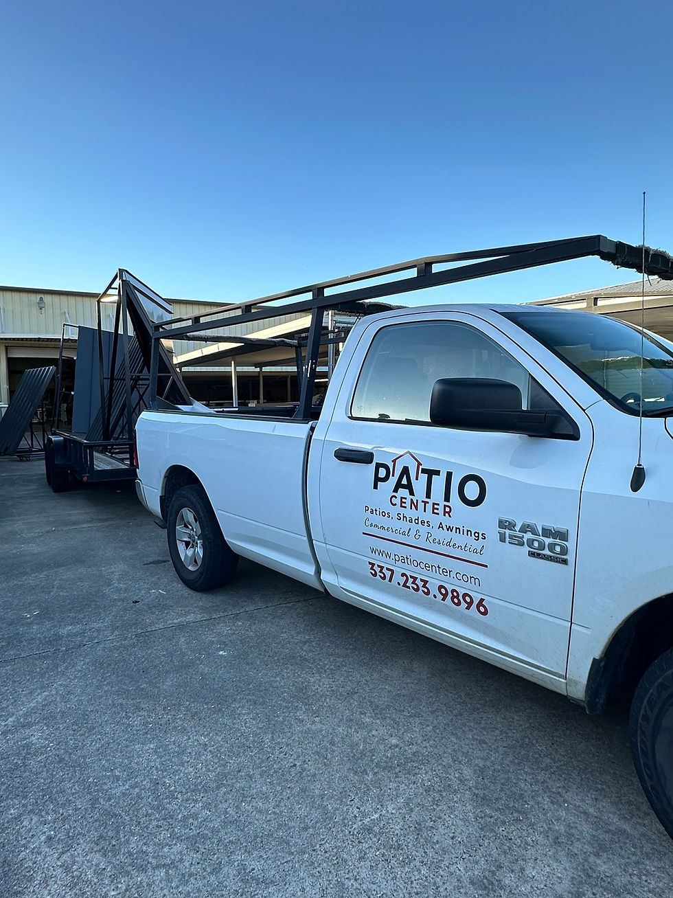 Awnings loaded trailer 2