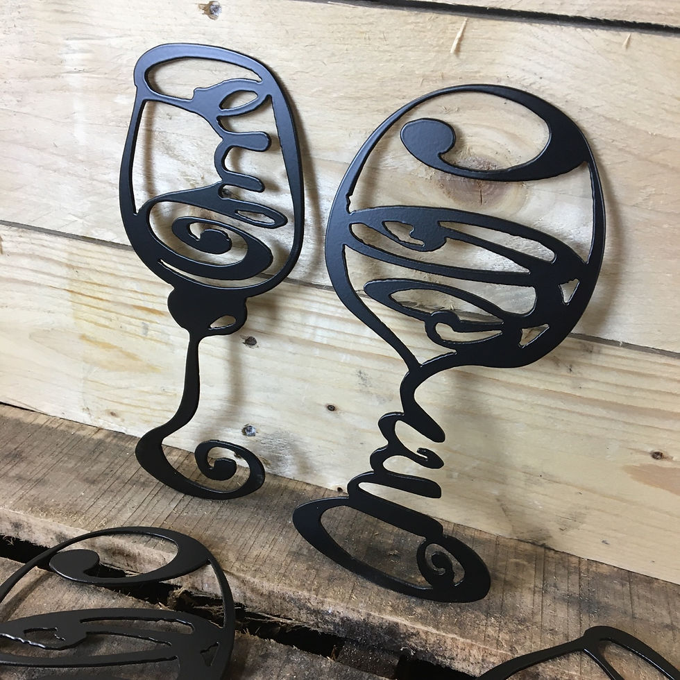 Thumbnail: Wine Glasses Metal Wall Art 3 styles to choose from