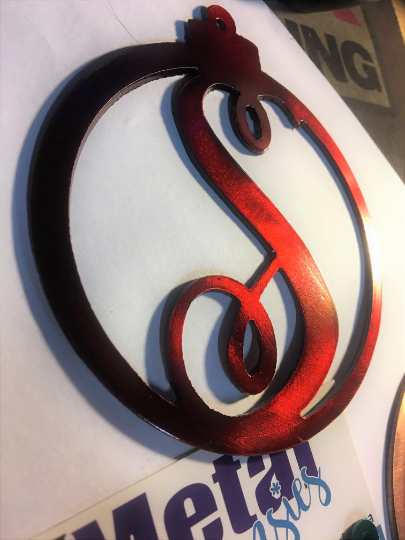 Thumbnail: Monogram Ornament 4" Metal