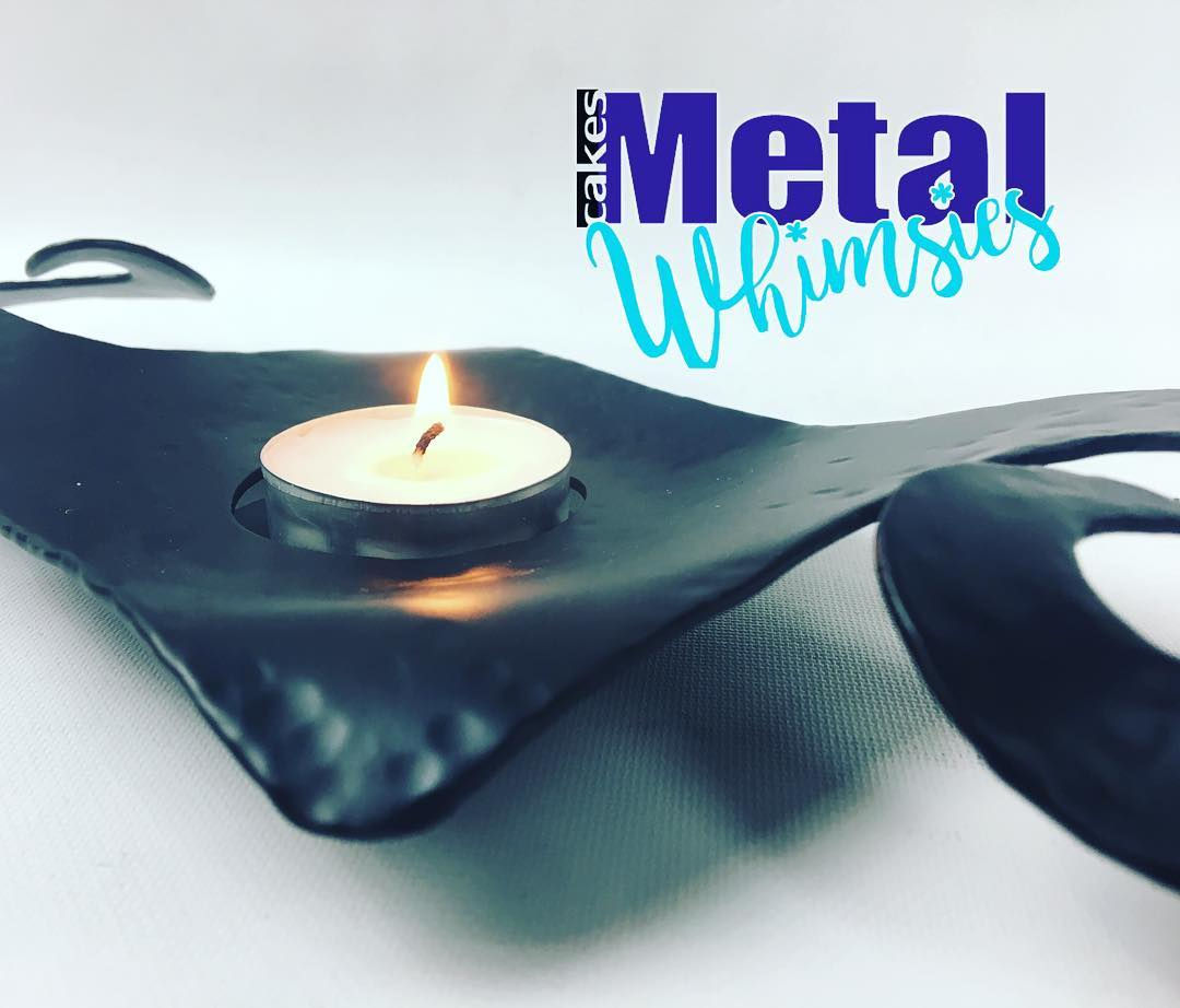 Tea Light Candle Holder Modern - Blacksmith style