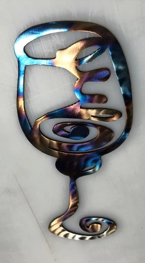 Thumbnail: Wine Glasses Metal Wall Art 3 styles to choose from