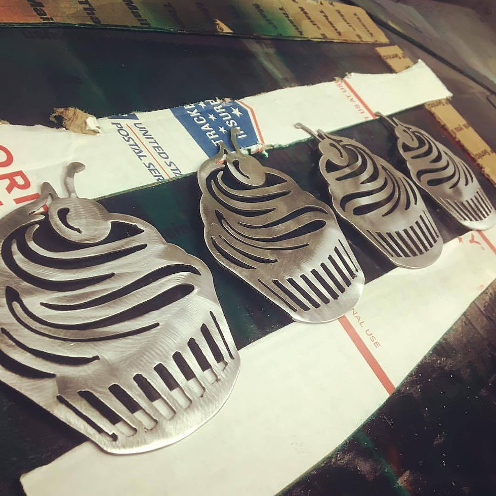 Burnished cupcake ready for paint
