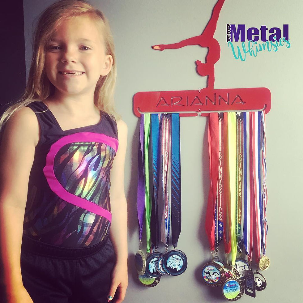 Medal and Ribbon Hanger Gymnastics cakesmetalwhimsies