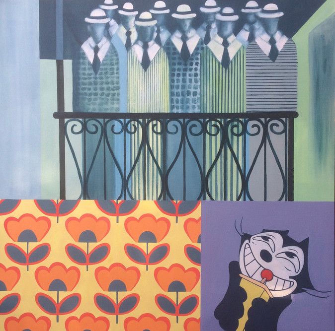 'Yonel's Place', 2020, Acrylic on Canvas, 100 x 100 cm
(Available)