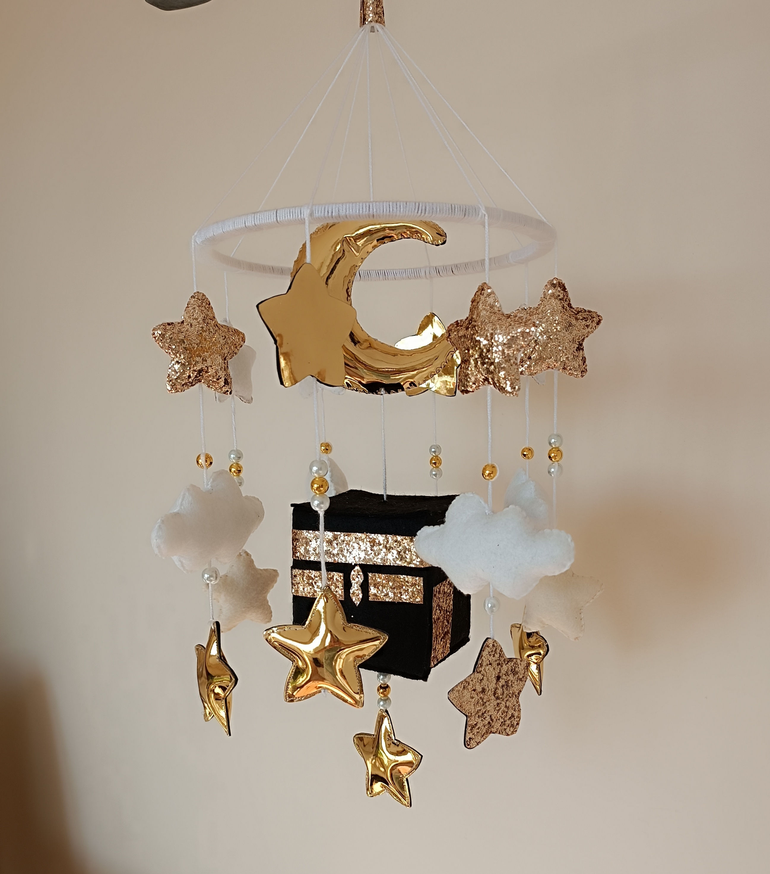 Kabeli Islamic Themed Baby Girl and Boy Crib Ornament Crib Trolley