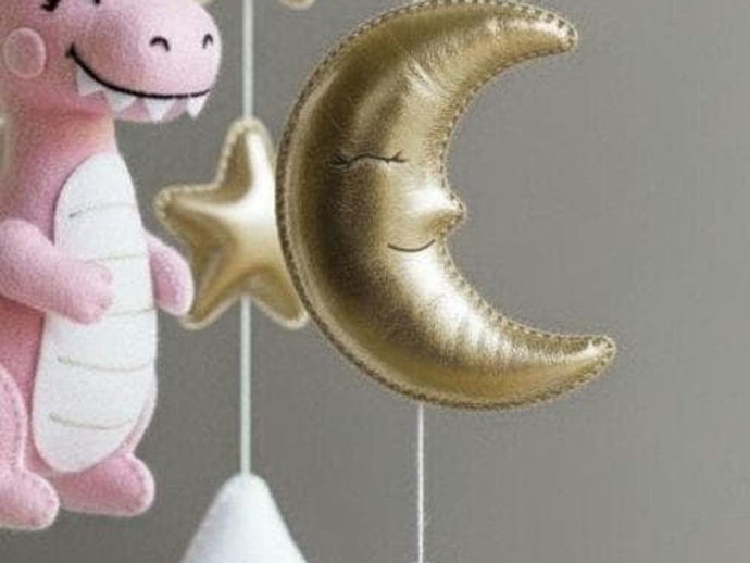 Миниатюра: Dragon Baby Mobile Handmade Personalized Hanging Mobile Crib Hang Mobile Felt A