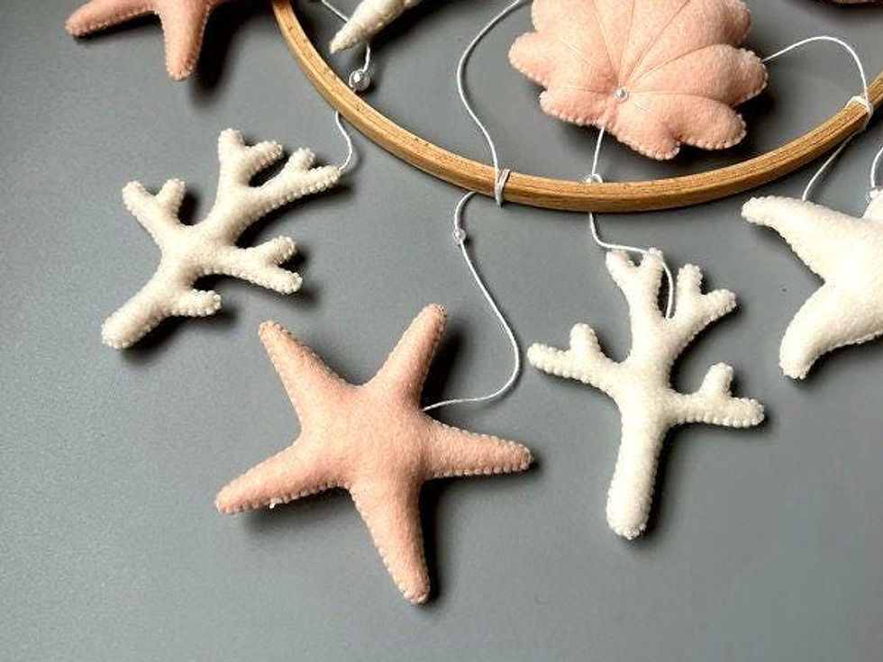 Miniature : Baby Mobile Ocean Baby Shower Gift Sea World Cot Mobile Coastal Nursery Mobile