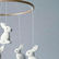 Миниатюра: Personalized White Rabbits Baby Mobile Sweet Bunny Baby Mobile Baby Girl and Bo