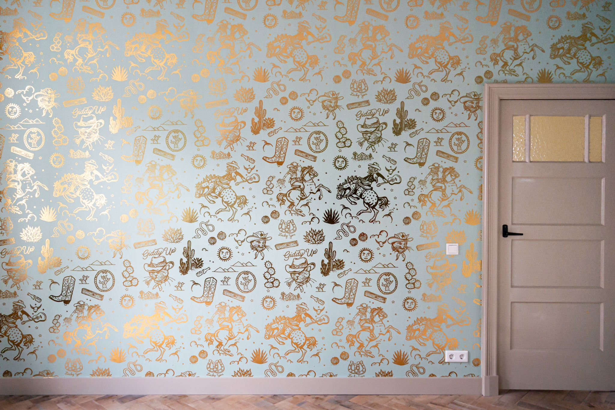 Sample - CATS & COWBOYS behang - Groen