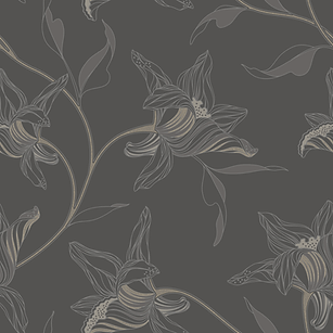 Goudglans - LINE FLOWER - TAUPE