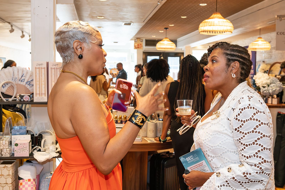 two black women in discussion