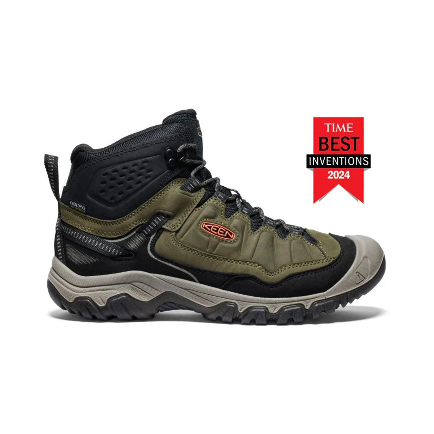 KEEN, IV WP WIDE M-Dark Olive/Gold Flame