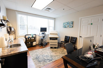 Ultrasound exam room at the Pregnancy Resource Centers of Central Oregon, Redmond Center.