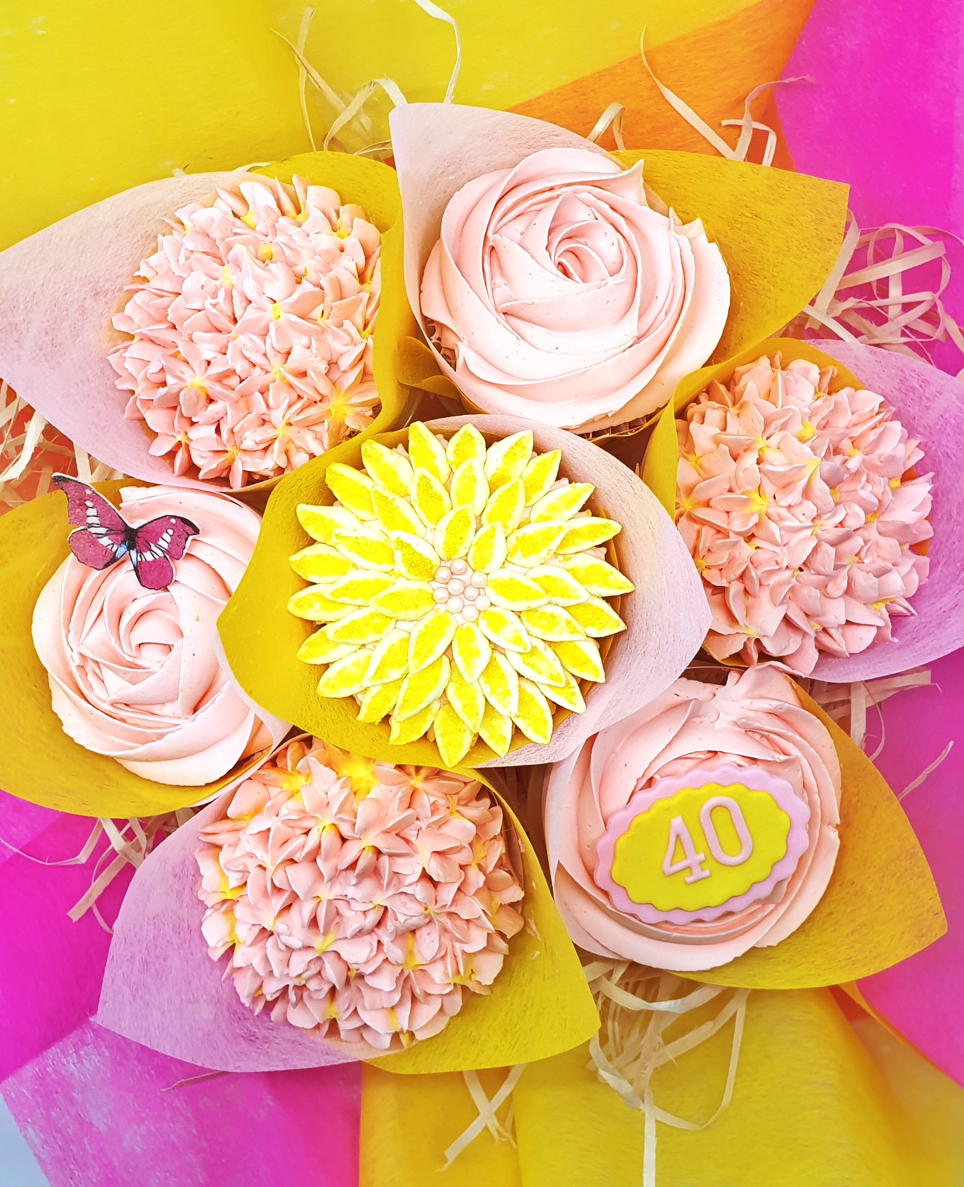Mixed Blooms - Yellow & Pink